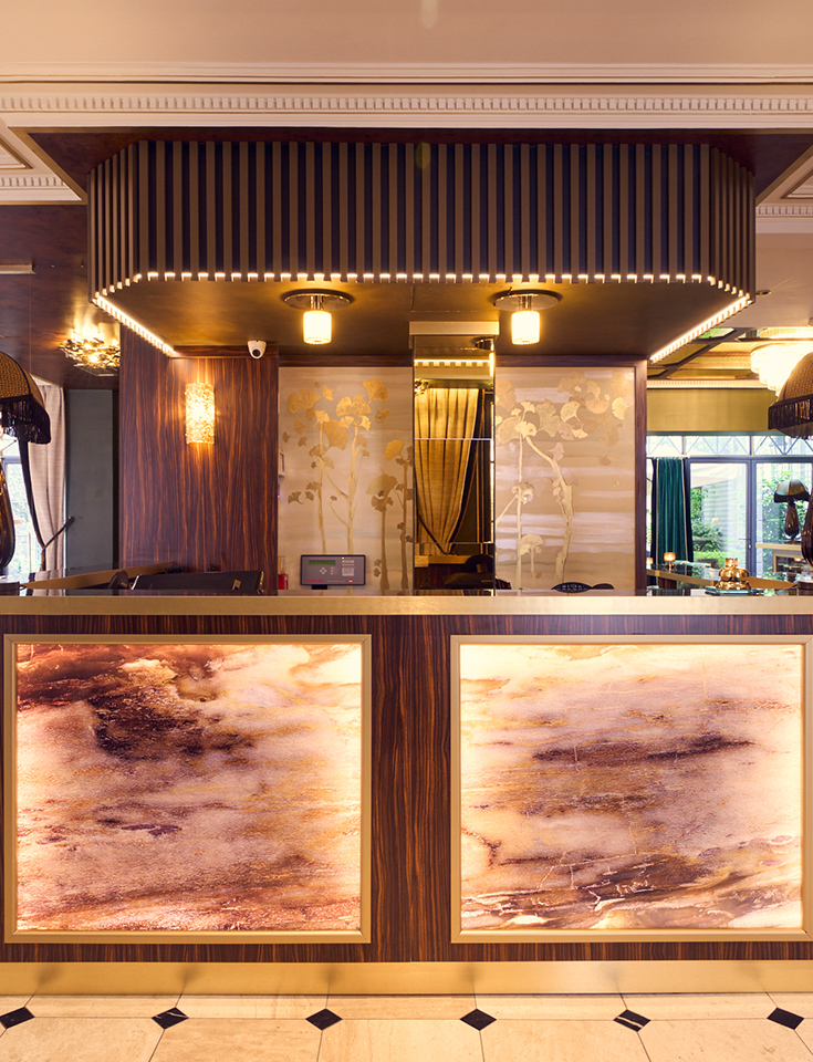 Agencement banque d'accueil