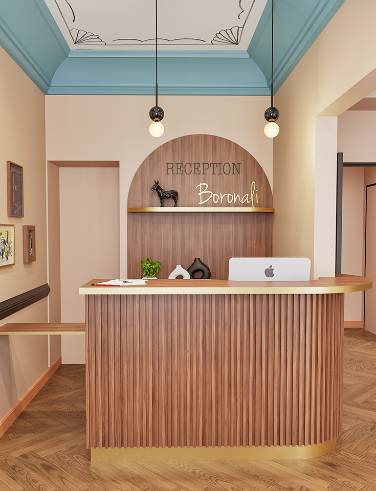 Agencement banque d'accueil